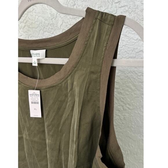 NWT Haven Well Within Silk Tank XL Army Green Sleepwear - Picture 4 of 7